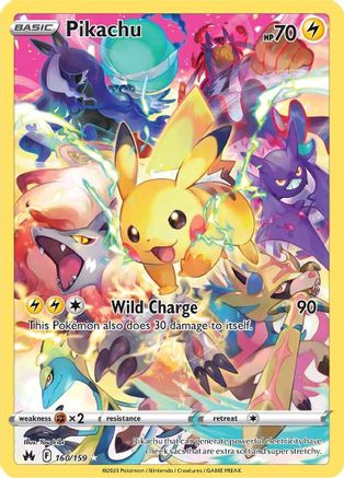 Pikachu (Secret) 160/159 - Crown Zenith Holofoil