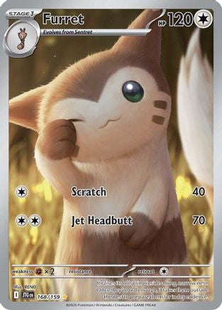 Furret - 168/159 168 - SV09 Journey Together Holofoil