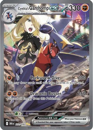 Cynthia's Garchomp ex - 232/182 232 - SV10 Destined Rivals Holofoil