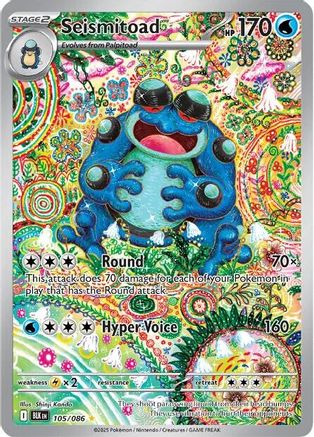 Seismitoad - 105/086 105 - SV Black Bolt Holofoil