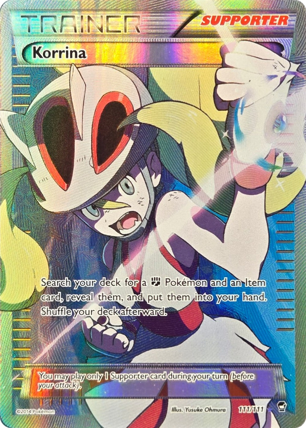 Korrina - 111/111 - Furious Fists Full Art Ultra Rare Holo (Lightly Played)