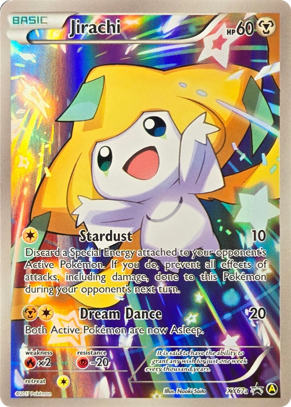 Jirachi - XY67a - XY Black Star Promos Alternate Art Promo Holo (Lightly Played)