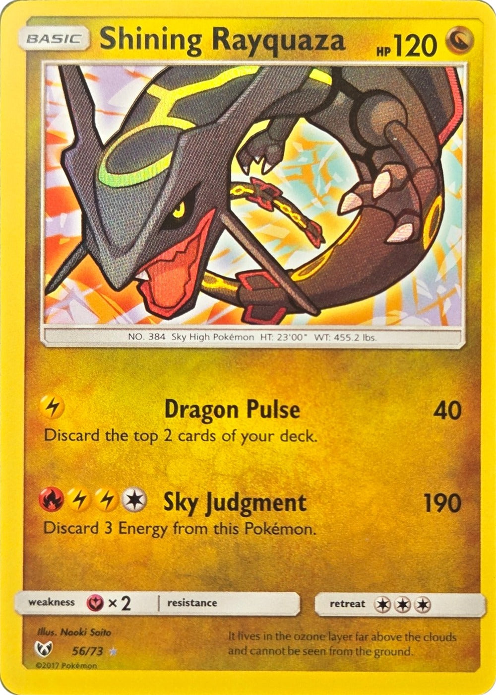 Shining Rayquaza - 56/73 - Shining Legends Shining Holo Rare (Lightly Played)