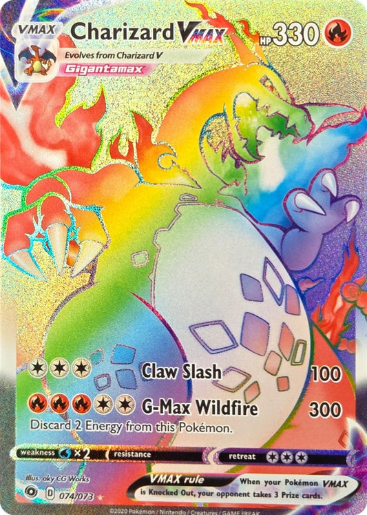 Charizard VMAX - 074/073 - Champion's Path Secret Rare Rainbow Holo (Lightly Played)