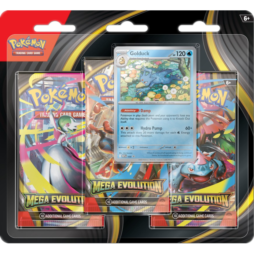 Mega Evolution 3-Pack Blister (Golduck)