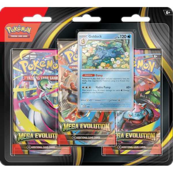 Mega Evolution 3-Pack Blister (Golduck)